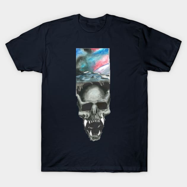 Wrecker Skull Design T-Shirt by Exploratory Fiction